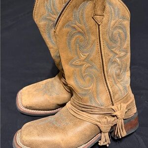 Laredo Brown Leather Cowboy Boots